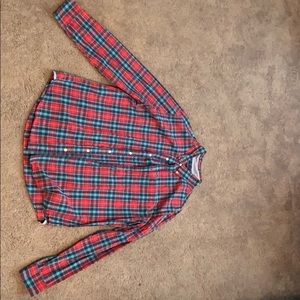 Plaid button down shirt